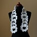 Crochet Pattern Flowers And Rings Scarf
