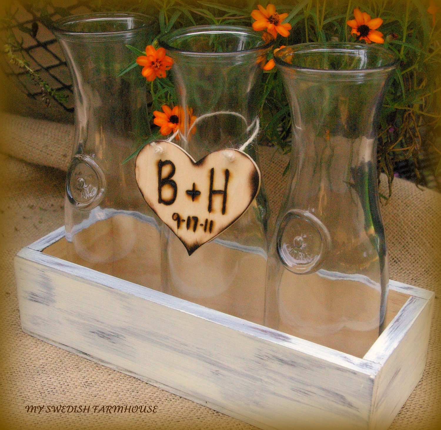 Sand Ceremony Set Rustic Wedding Decor Personalized Custom (You Choose Color) Cinderella Fairytale