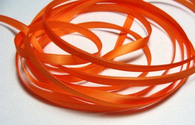 10 yds 1/4" Satin Ribbon - Orange
