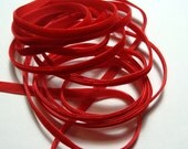 5 yds of 1/4" Velvet Ribbon in Red