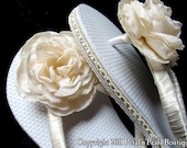 Bridal Flip Flops - Ivory - Chloe