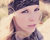 Bohemian Stretch Lace Headband, Boho Style, Beautiful Elegant Lace, Comfy and Romantic, Bridesmaids Gift or Everyday Wear