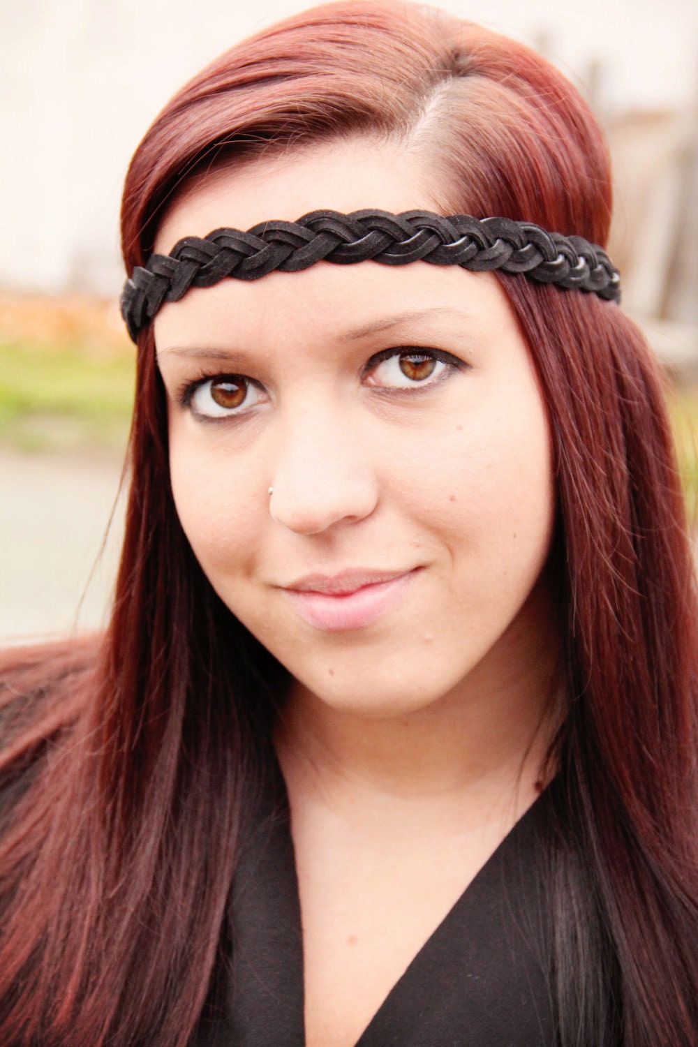 Bohemian Braid Headband, You Choose Color, Indie, Boho Band