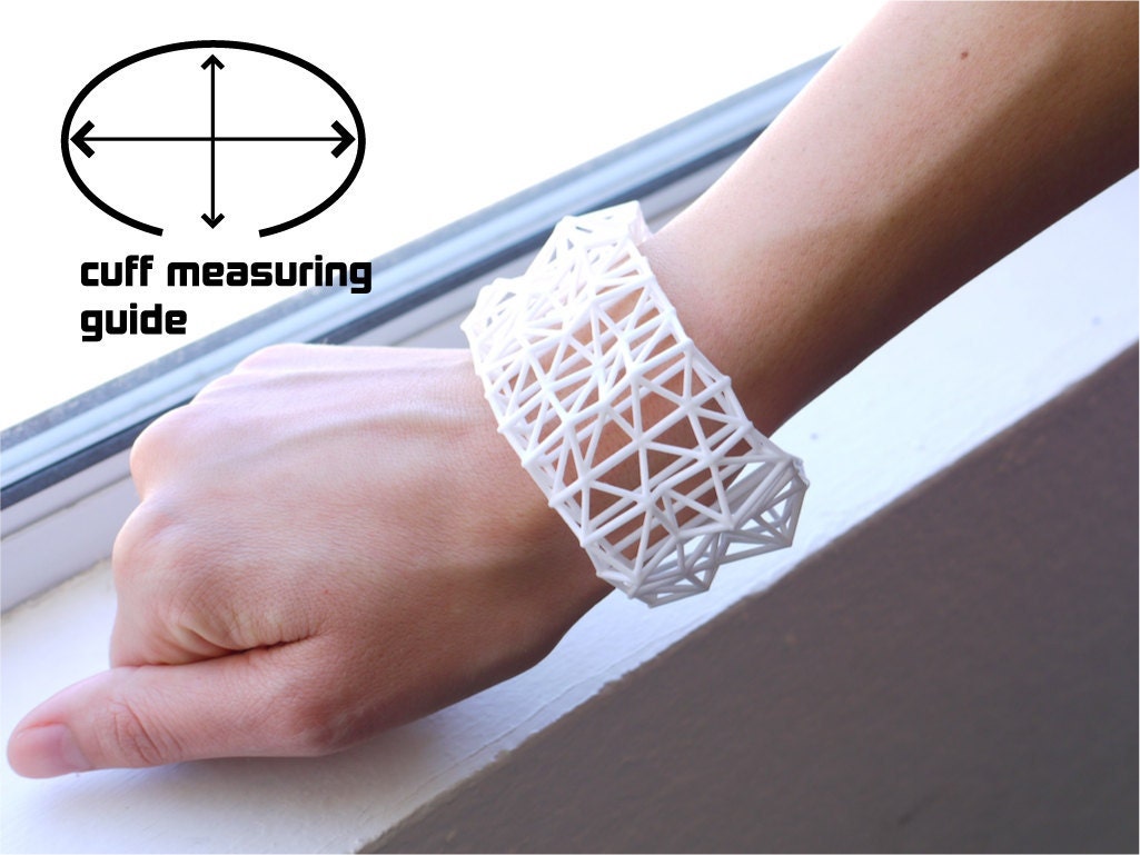geometric jewelry- Faceted Cuff bracelet in Black. modern design 3D printed. spring fashion gifts, statement jewelry
