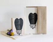 Whimsical Heart Save the Date wedding invite stamp