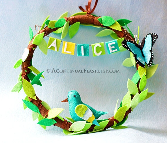 Door Wreath&Wall hanging, Custom name