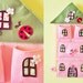 Felt & Fabric Pink House Bow Holder and wall pocket