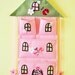 Felt & Fabric Pink House Bow Holder and wall pocket