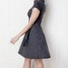 Snap Neck Dress in Gray Heather