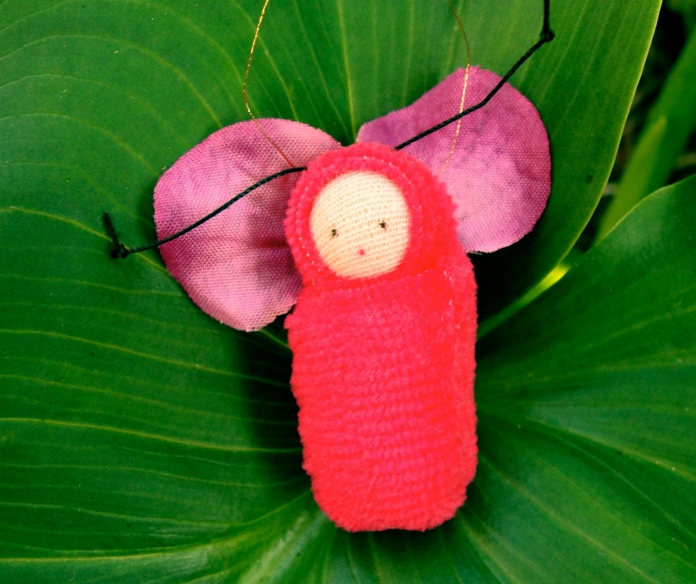 Forest green fairy baby ornament