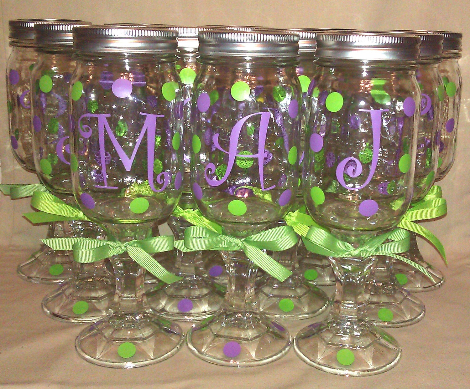 Personalized REDNECK WINE GLASS with Name, Word, Initial - Colorful, Hand Made - Wedding, Christmas Gift