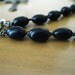 Vintage Italian Black Wooden Rosary