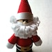 Santa Christmas Ornament Paper Quilled in Bright Holiday Red with Curly Beard