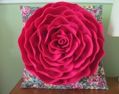 Suzannah Felt Rose Flower Decorative Pillow Pattern and 2 BONUS Pillow Covers Tutorial PDF ePattern How To