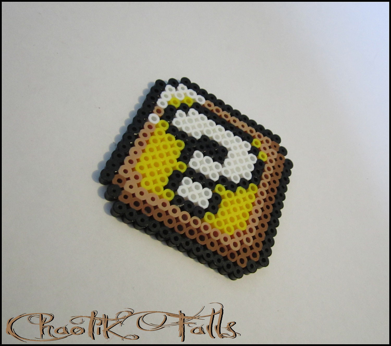 Pixel Art Mario Question Block Perler Beads