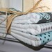 Baby Burp Cloths - Set of 3 - Michael Miller It's a Boy Thing Bicycles in Charcoal and Blue