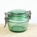 Vintage French Green Canning Jar, for Preserving, Heavy Glass