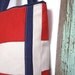 Beach bag, Red white nautical tote, shoulder bag