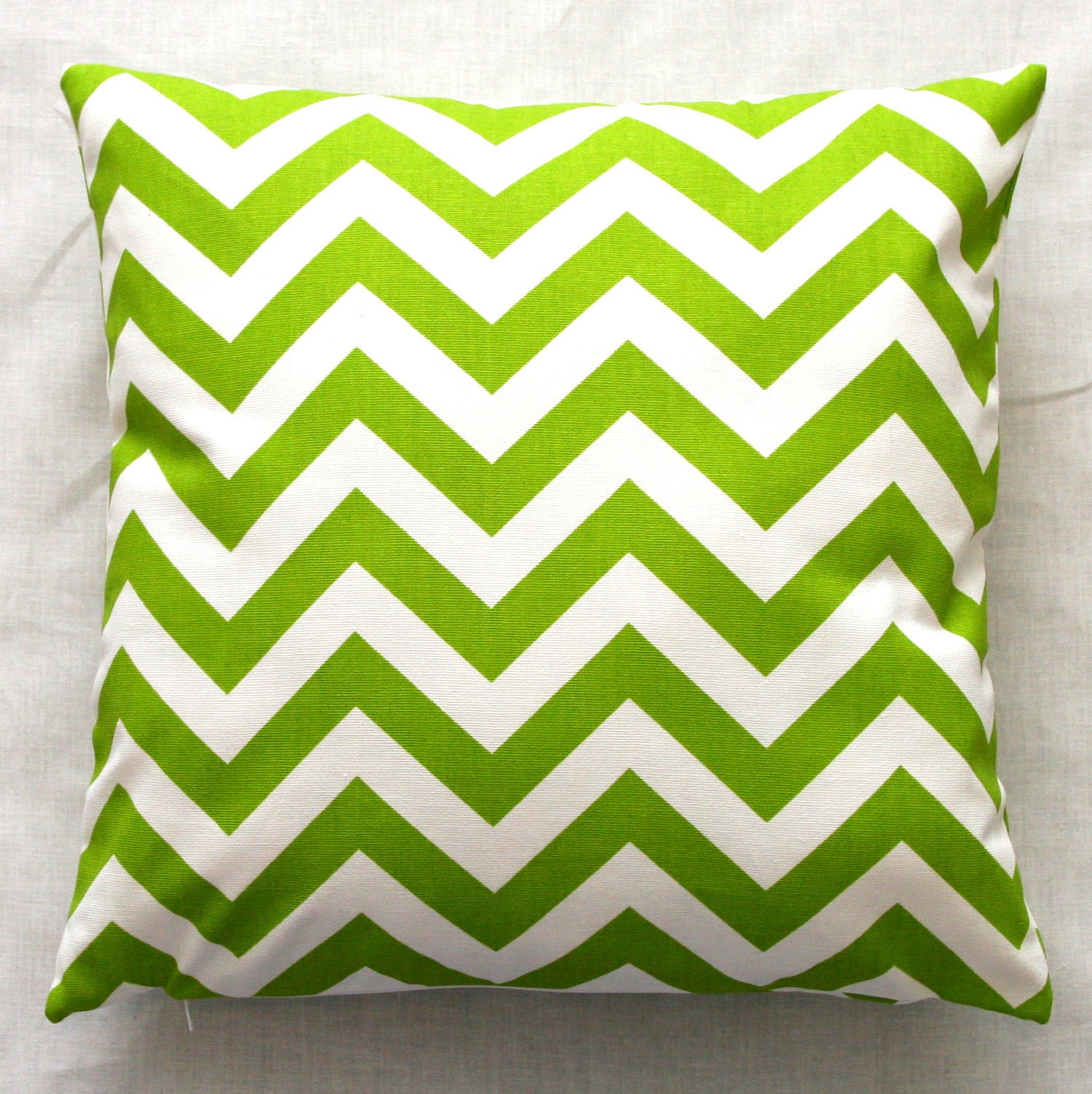 Premier Prints Chartreuse Chevron Pillow Cover- 18x18 inches- Hidden Zipper Closure