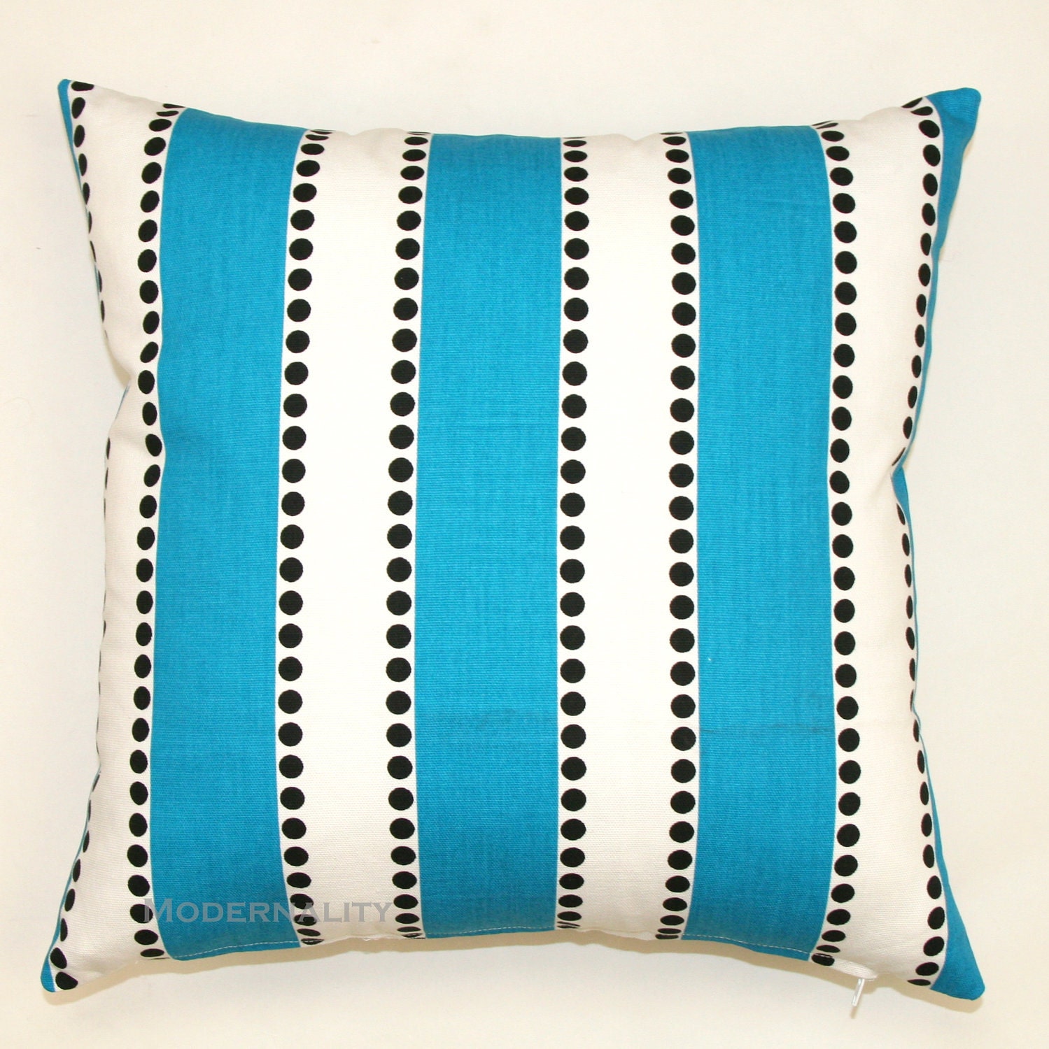 Premier Prints Lulu Teal Stripe Lumbar Pillow Cover- 12x16 inches- Hidden Zipper Closure (Last One)
