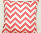 Premier Prints Coral Chevron Pillow Cover- 18x18 inches- Hidden Zipper Closure