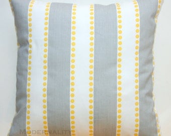 Premier Prints Grey/Yellow Lulu Pillow Cover- 18x18 inches- Hidden Zipper Closure