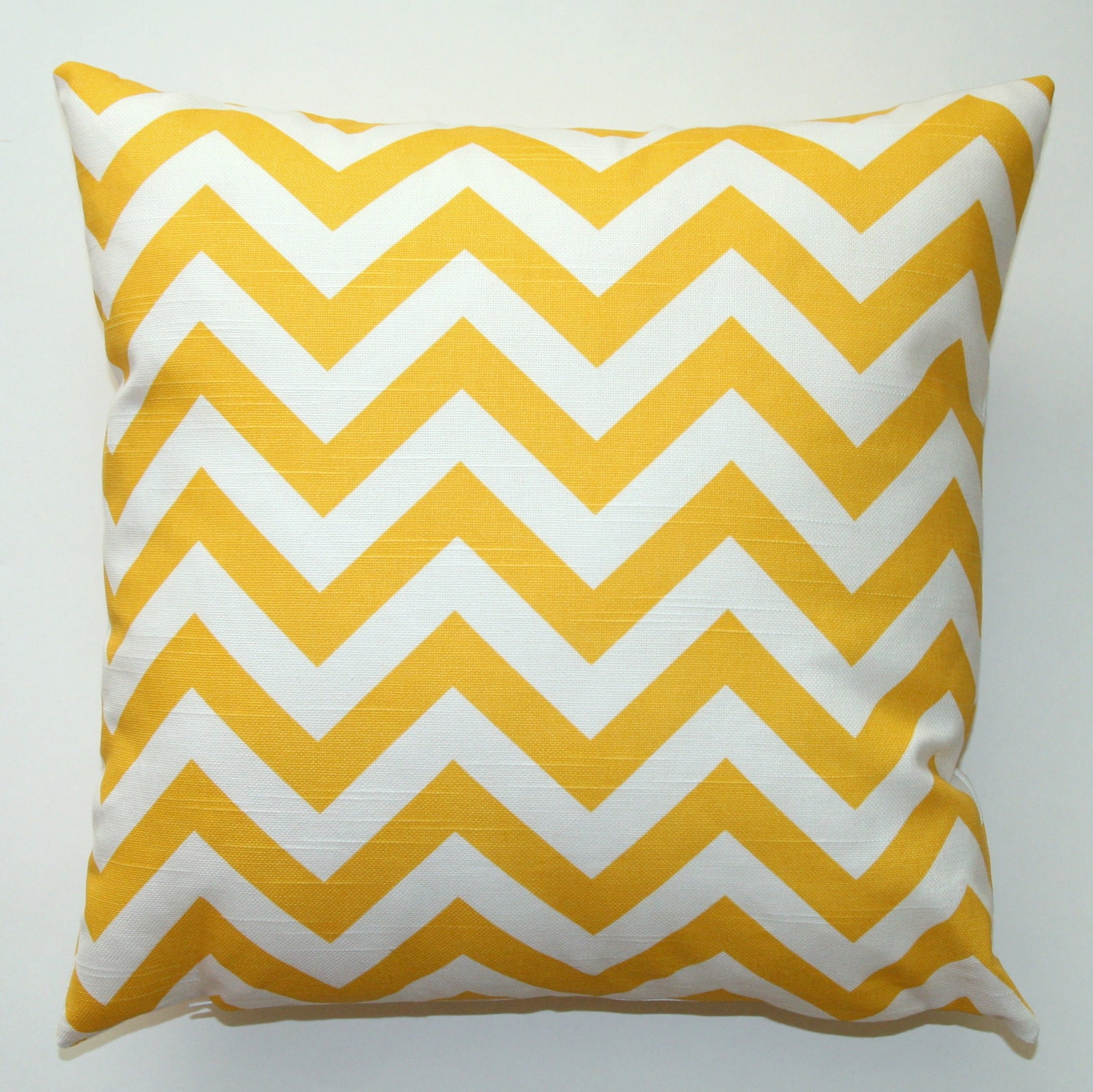 Premier Prints Yellow Chevron Pillow Cover- 16x16 inches- Hidden Zipper Closure