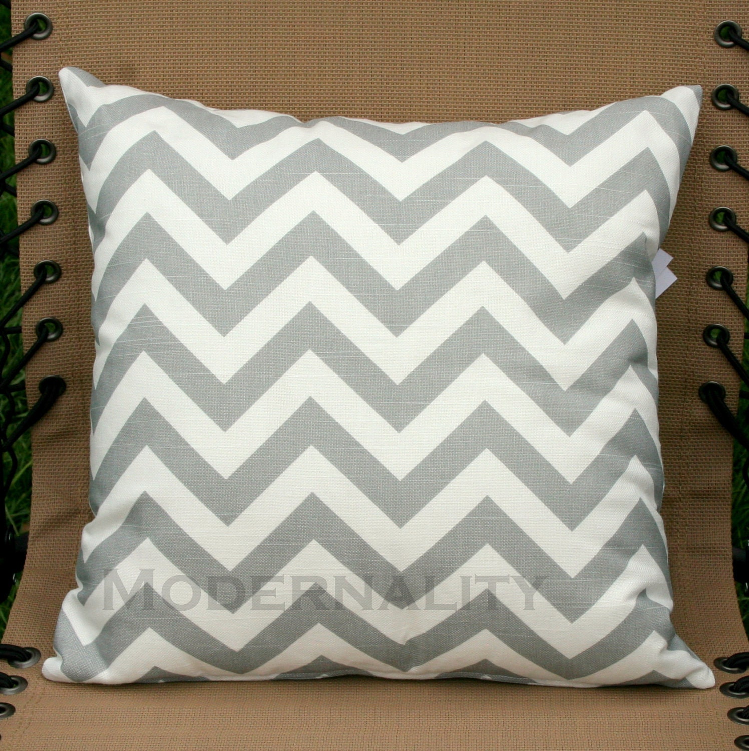Premier Prints Grey Chevron Pillow Cover- 18x18 inches- Hidden Zipper Closure