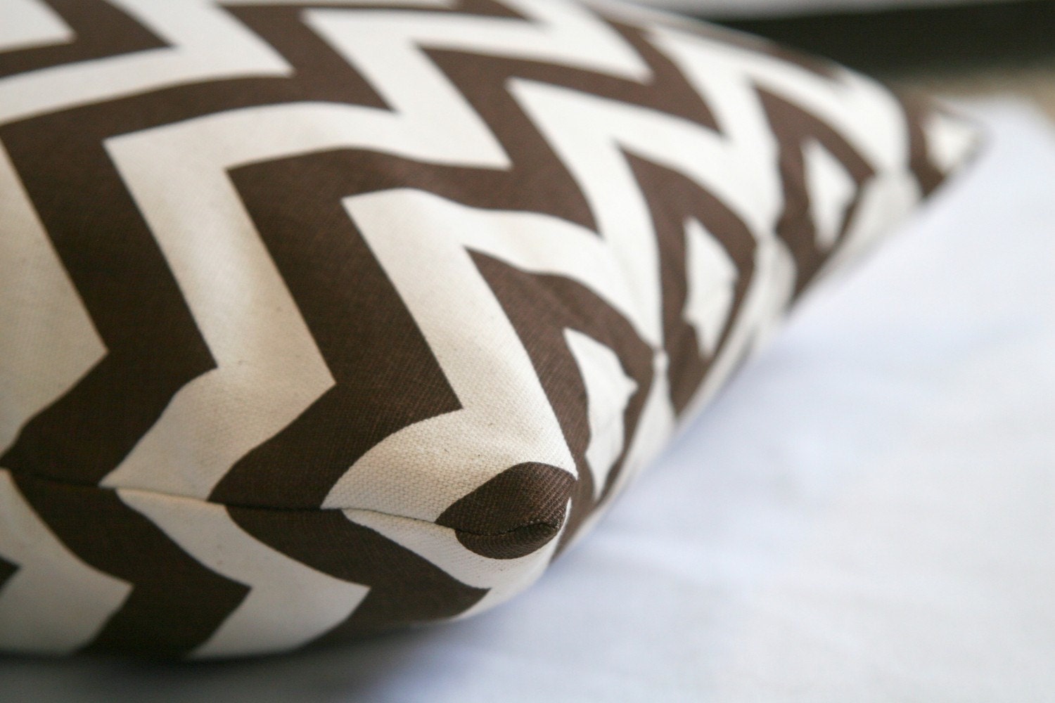 Premier Prints Brown Chevron Pillow Cover- 16x16 inches- Hidden Zipper Closure