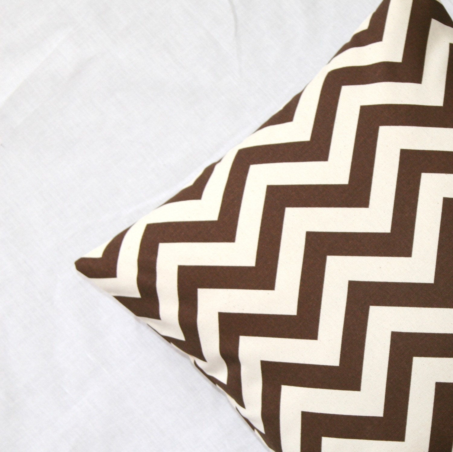 Premier Prints Brown Chevron Pillow Cover- 16x16 inches- Hidden Zipper Closure