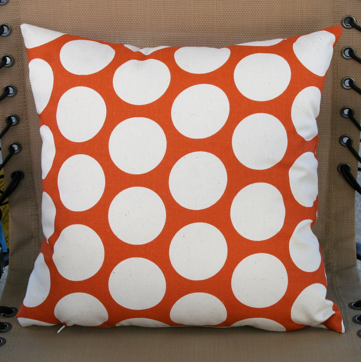 Premier Prints Dandie Dot Sweet Potato Pillow Cover- 18x18 inches- Hidden Zipper Closure