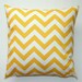 Premier Prints Yellow Chevron Pillow Cover- 16x16 inches- Hidden Zipper Closure
