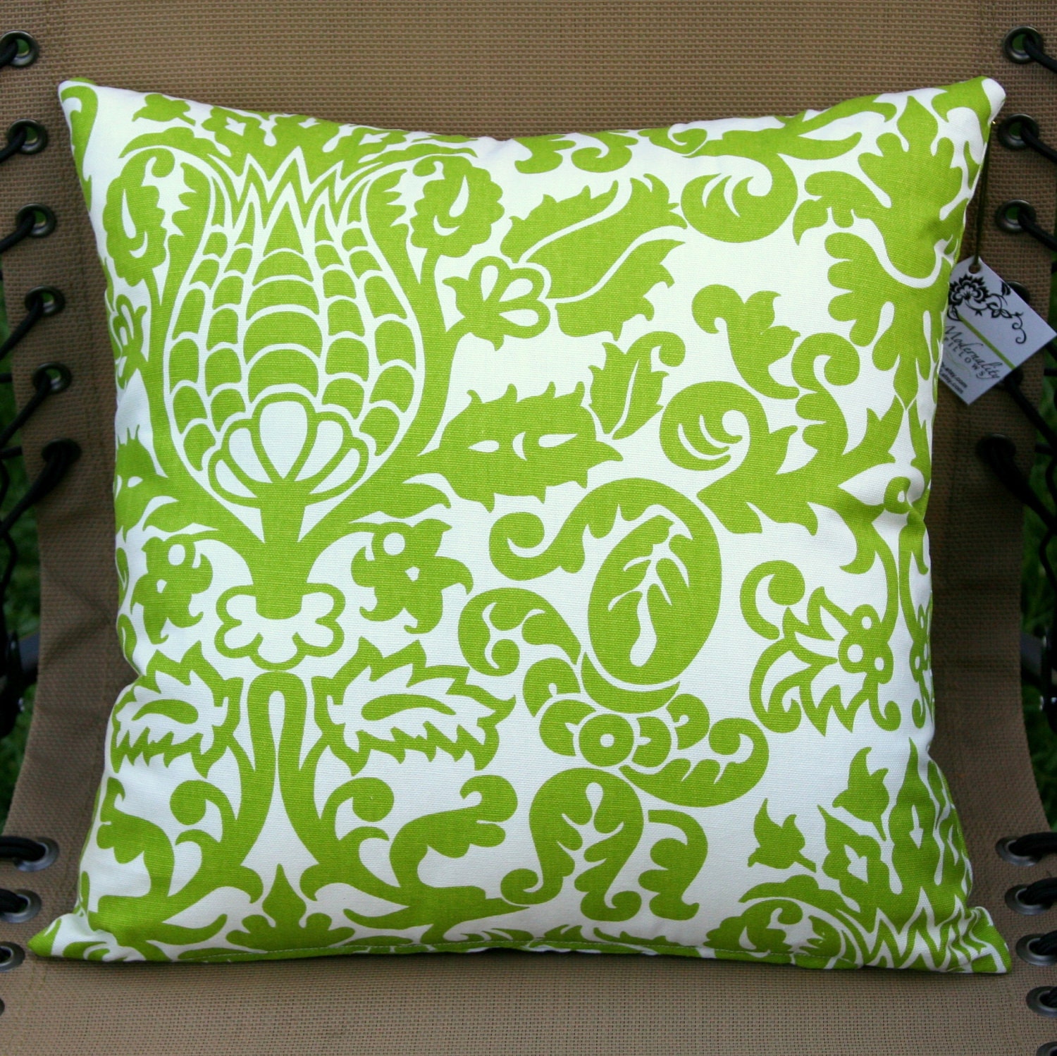 Premier Prints Amsterdam Chartreuse Pillow Cover- 18x18 inches- Hidden Zipper Closure