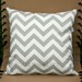 Premier Prints Grey Chevron Pillow Cover- 18x18 inches- Hidden Zipper Closure