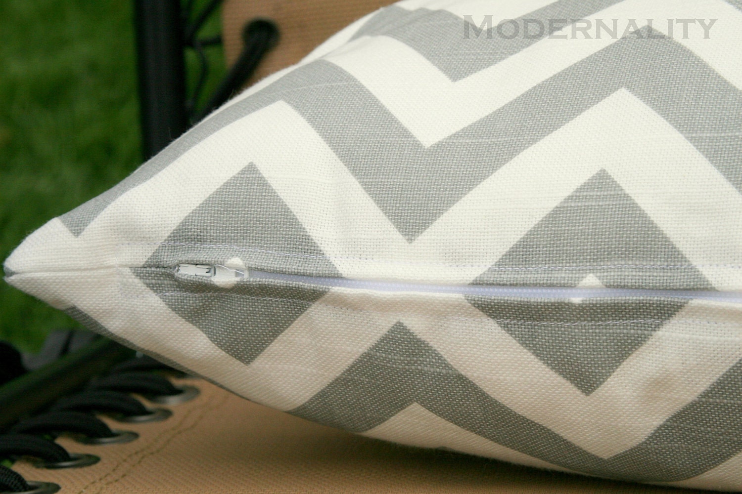 Premier Prints Grey Chevron Pillow Cover- 18x18 inches- Hidden Zipper Closure