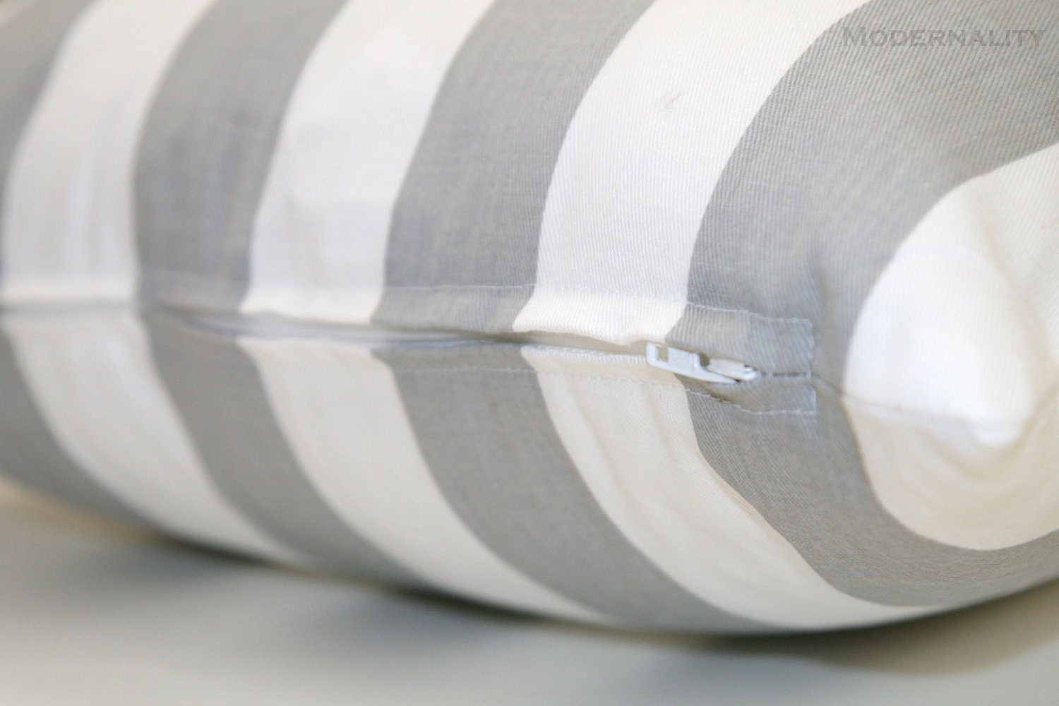 Premier Prints Grey and White Striped Pillow Cover- 20x20 inches- Hidden Zipper Closure