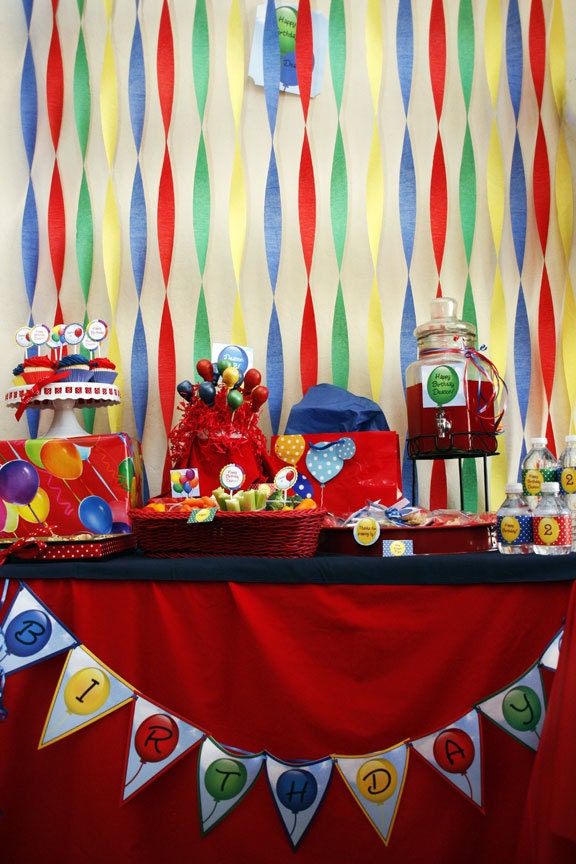 BALLOON Birthday Party - CUSTOMIZED - Printable Coordinating Design Accessories Collection DIY
