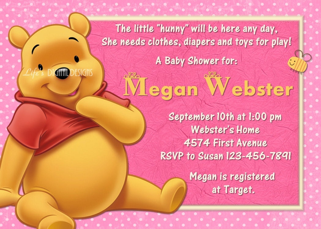 Baby Pooh Invitations