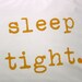 Pillowcases Sleep Tight Don't Let the Bedbugs Bite Mustard Yellow on white cotton