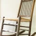 Vintage Cottage Rocker Chair with Rush Seat