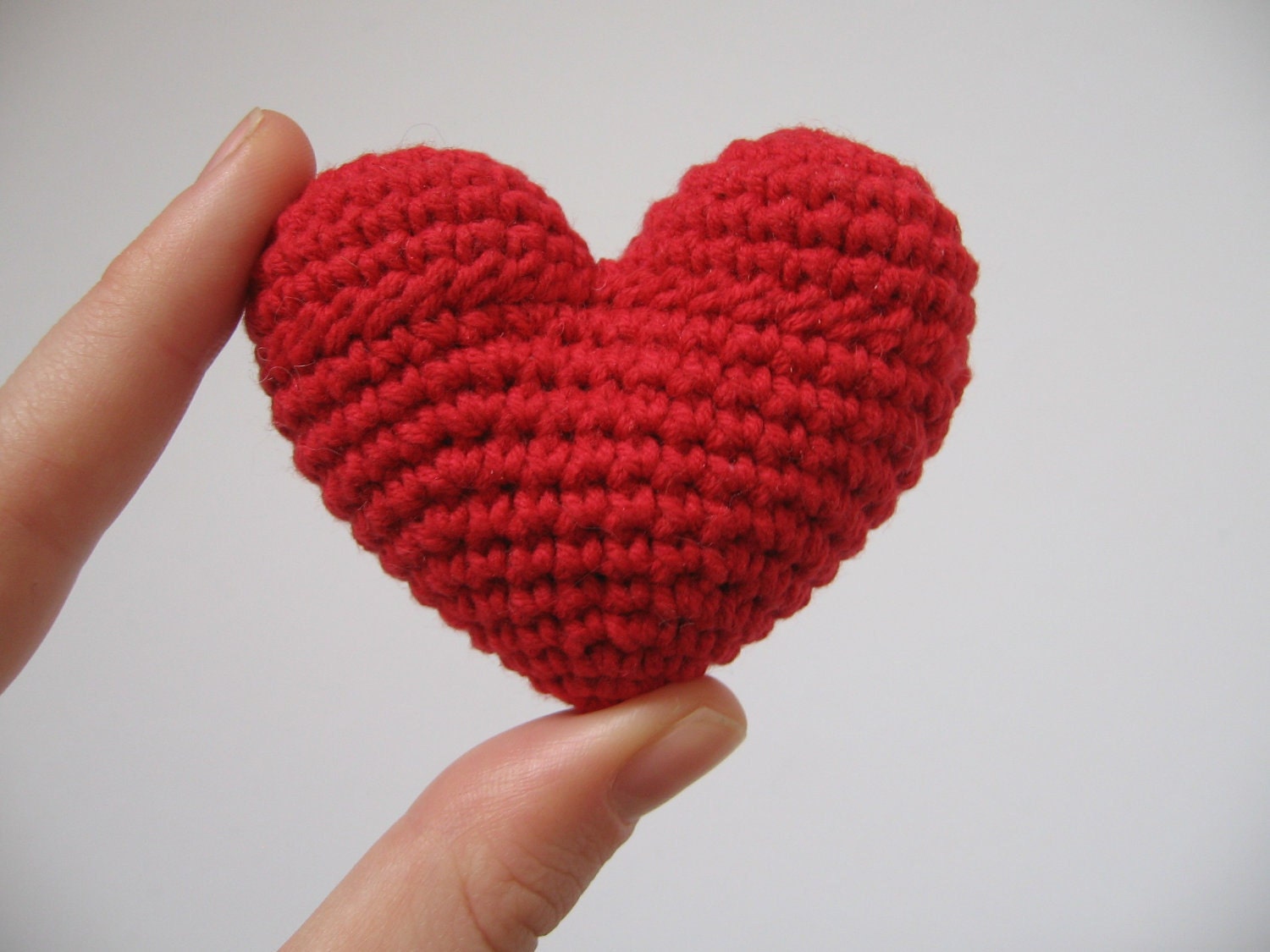 crochet heart red valentine's day love gift - lamagique