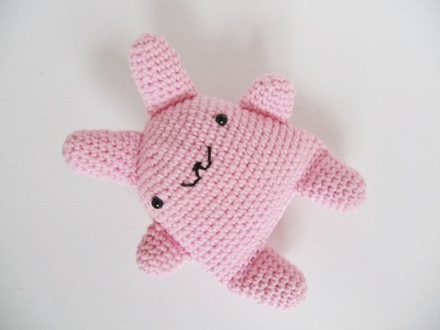 Super Kawaii Crocheted Bunny No.11 - Baby Pink