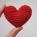 crochet heart red valentine's day love gift