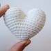 crochet heart white valentine's day love gift