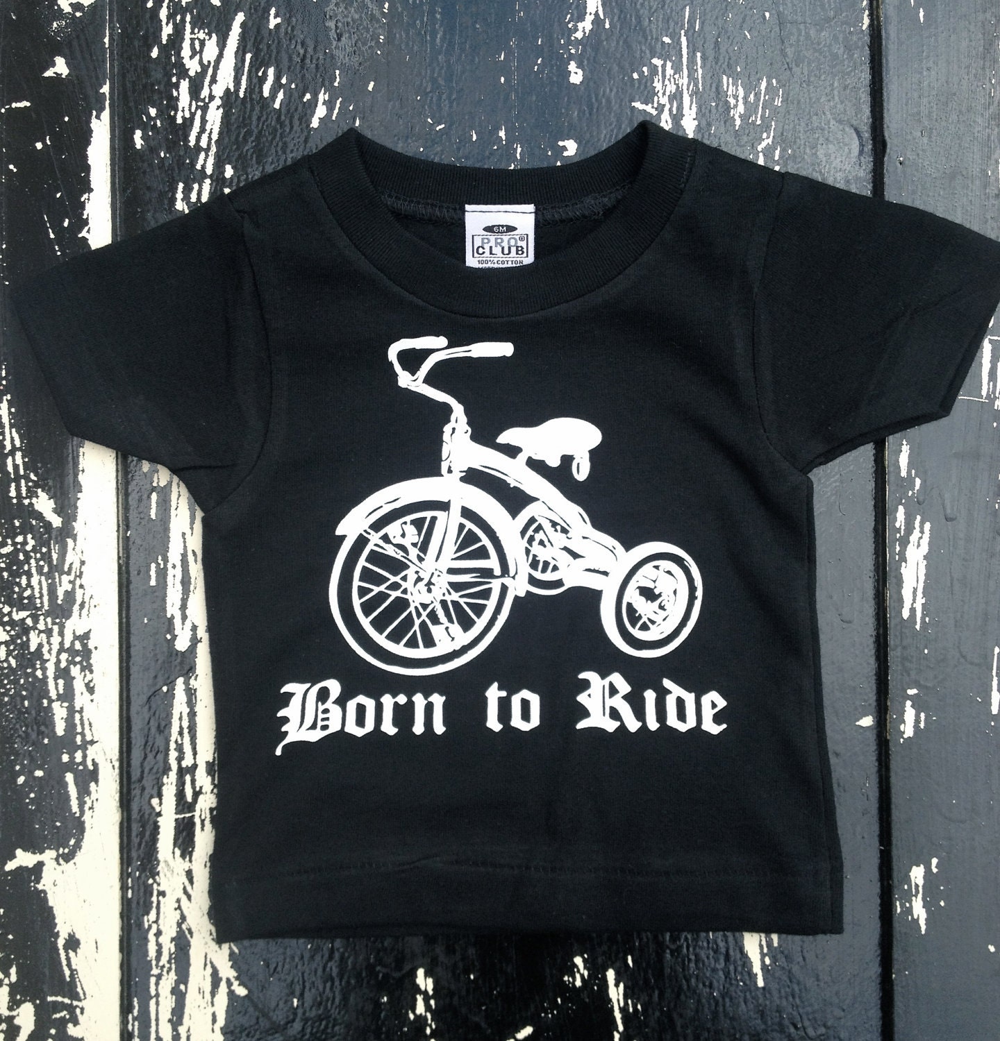 Old School Boy Onesie or Shirt "Born To Ride" Trike