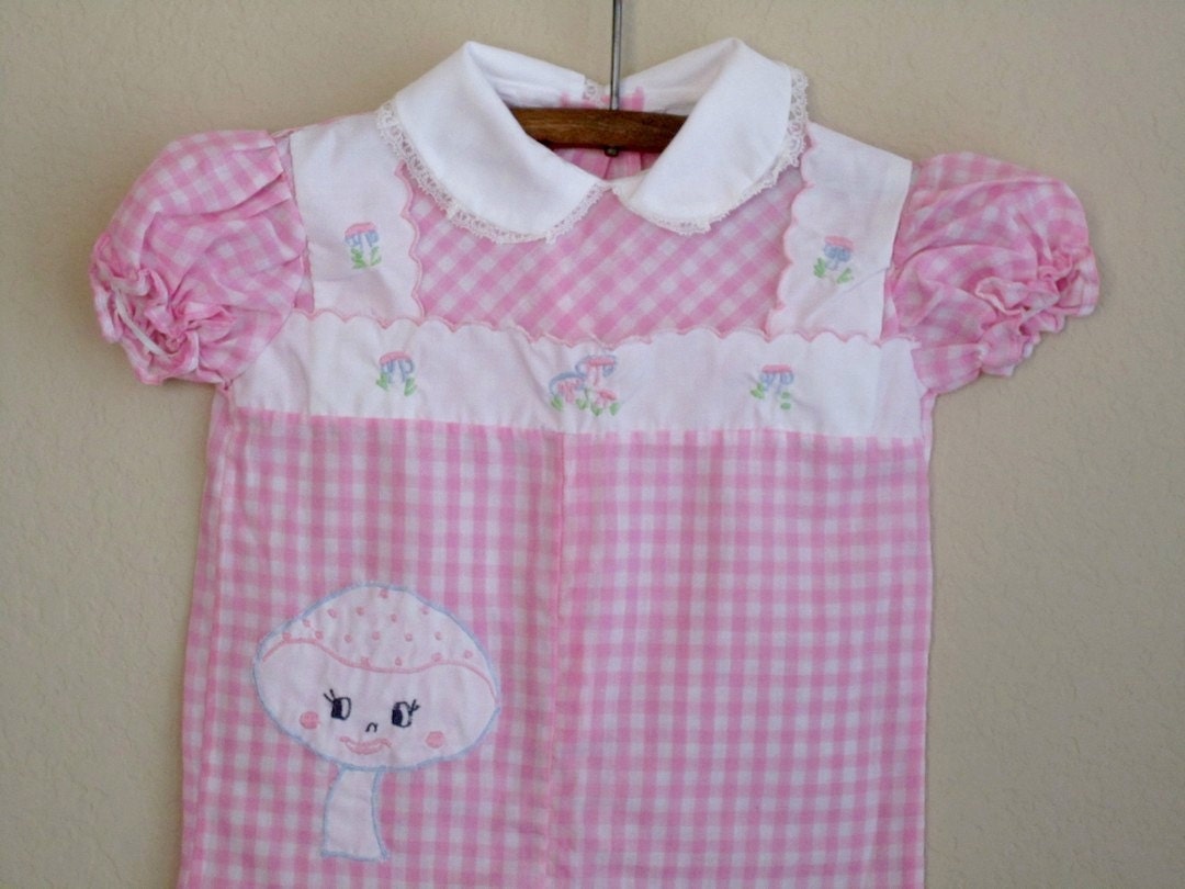 toddler girls jumpsuit little mushroom vintage 2T