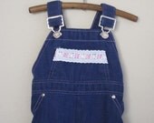 vintage girls overalls by health tex 24 months