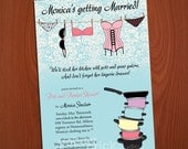 pots and panties bridal shower invitation - DIY printable file