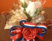Vintage Inspired 4th of July Patriotic Pin-On Corsage