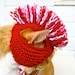 Cat Hat Costume - Red, White, and Pink Mohawk